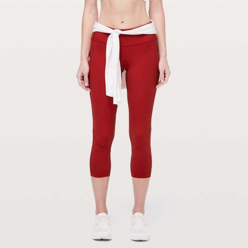 Lululemon Women's Pace Rival Crop *22" Leggings - Red